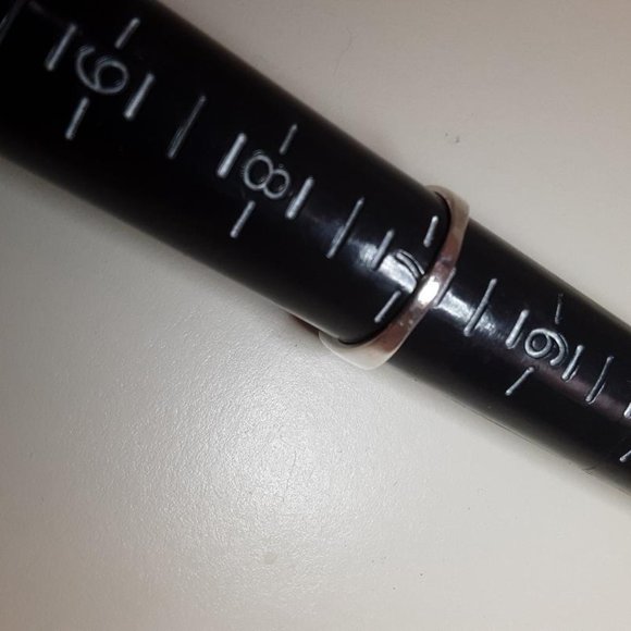 Sleeping Beauty Turquoise Inlay Sterling Band Ring - Picture 5 of 6